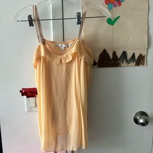 Beautiful Chiffon like tank in peach color